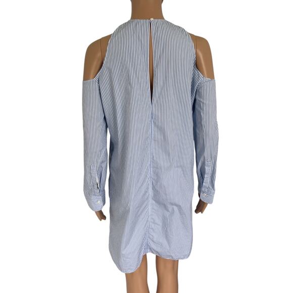 Rag & Bone Stripe Cold Shoulder Dress Minimalist Coastal Preppy Resort Chic S - Picture 5 of 9